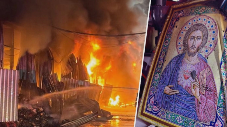icoana cu iisus hristos intacta in urma incendiului masiv de la dragonul rosu oamenii spun ca este o adevarata minune 68aec9be0d04c