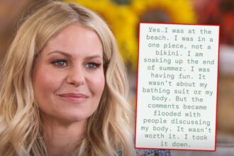 candace cameron bure deletes swimsuit photo after body shaming backlash 68bd83027a4b8