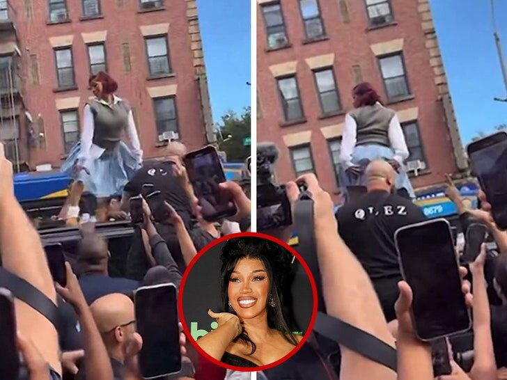 cardi b twerks on top of car while fans swarm pop up event 68c5f3a043318
