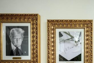 trump hangs autopen photo instead of biden portrait in new presidential gallery 68d513ed19867