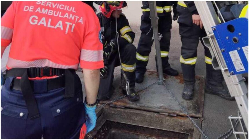un muncitor s a electrocutat in timp ce lucra intr o canalizare din galati a fost resuscitat la fata locului 68cc48658534e