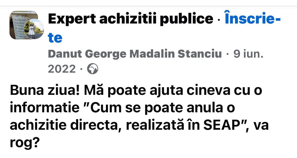 Noul șef al DGASPC Sector 1, apogeul incompetenței, întrebare pe Facebook: “Cum se poate anula o achiziție directă, realizată în SEAP” 2 WhatsApp Image 2025 10 28 at 14.22.24 1