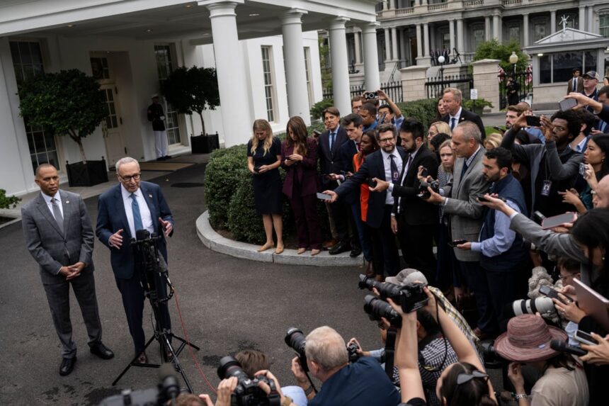 a righteous fight democrats hold fast on healthcare but also use shutdown to pummel trump 68dd609229250