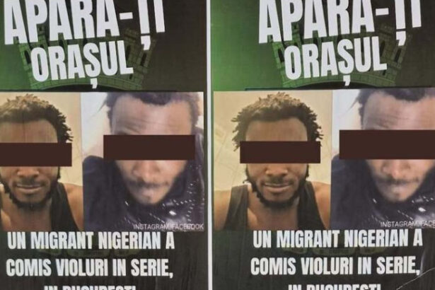 afise cu un nigerian arestat si acuzat de viol lipite in capitala cu mesajul apara ti orasul politia vrea sa stie cine e in spate 68de942e66e9a