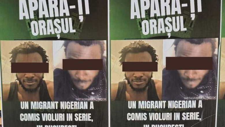 afise cu un nigerian arestat si acuzat de viol lipite in capitala cu mesajul apara ti orasul politia vrea sa stie cine e in spate 68de942e66e9a