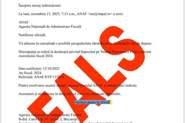 anaf atentioneaza asupra unei noi campanii de emailuri false transmise in numele institutiei 68ecfb6367a31