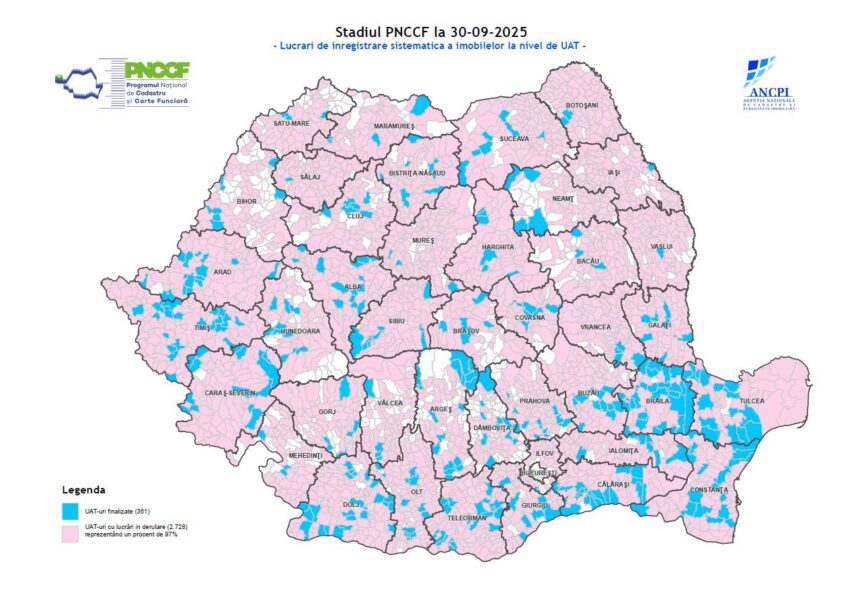 ancpi anunta ca 230 de comune au fost cadastrate cu fonduri europene peste 9 milioane de carti funciare noi deschise gratuit 68df7d9c581ca