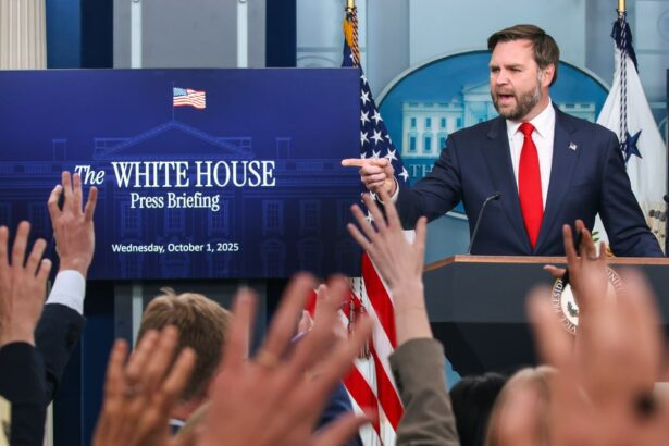 first thing vance uses false claims to blame shutdown on democrats as white house touts imminent layoffs 68de64b3a6be3