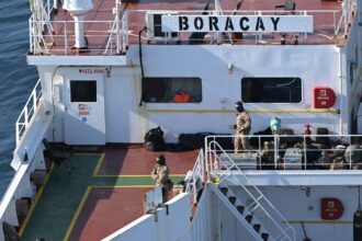 french military detain two after boarding russia linked oil tanker suspected of launching drones 68de2b2be71aa