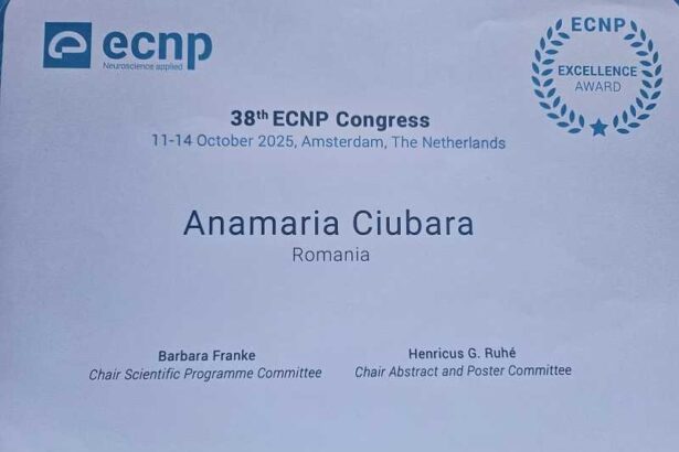 galati premiu de excelenta pentru echipa universitatii dunarea de jos la congresul european de neuropsihofarmacologie ecnp 2025 68fb6c7980e4f