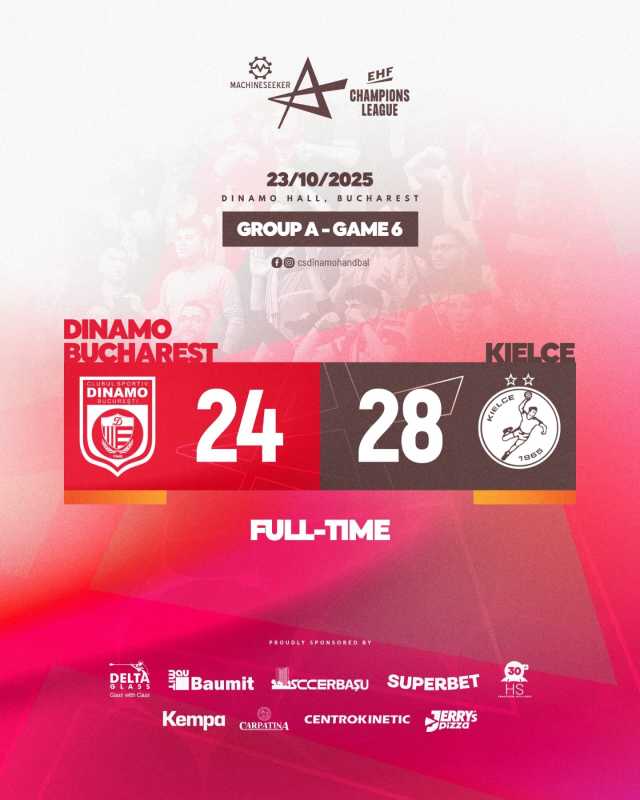 handbal masculin cs dinamo bucuresti la a sasea infrangere consecutiva in liga campionilor 68faa20c07006