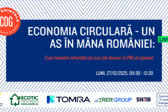 inscrieri deschise conferinta economia circulara un as in mana romaniei cum inmultim miliardele de euro din deseuri in pib ul national 27 octombrie 2025 orele 0930 1330 68fa19da18211