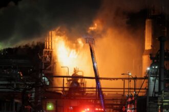 large fire breaks out at el segundo refinery in los angeles 68df761f488d6