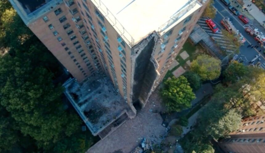 new york city high rise apartment building partially collapses 68dd38ba8bbfd