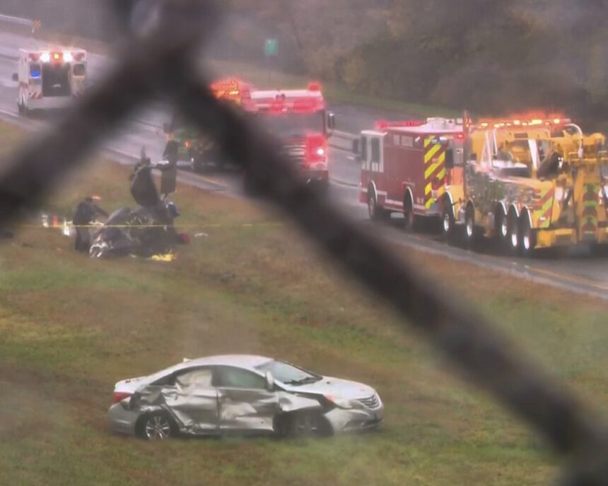 plane crashes on to massachusetts highway and kills two people on board 68ed3abc75478