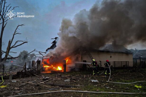 russian drones and missiles bombard ukrainian city of lviv 68e2452a1feed