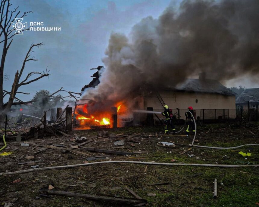 russian drones and missiles bombard ukrainian city of lviv 68e2452a1feed