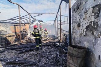 satu mare incendiu la o hala de depozitare a cerealelor 50 de tone de cereale distruse 6902227392ccf