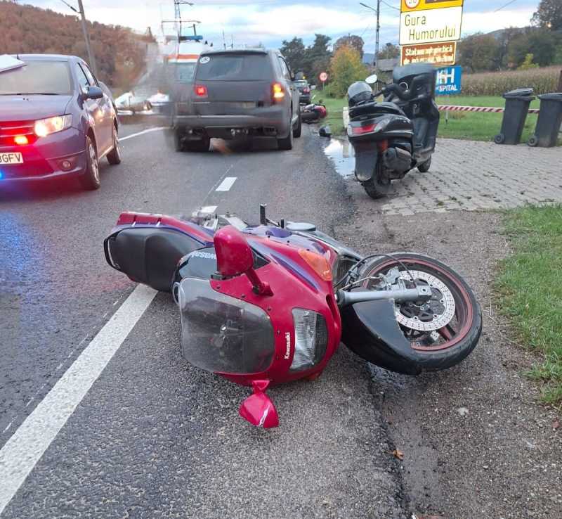 suceava accident cu doua motociclete pe dn 17 doi raniti dintre care unul gasit inconstient 68ebe57dd62b2