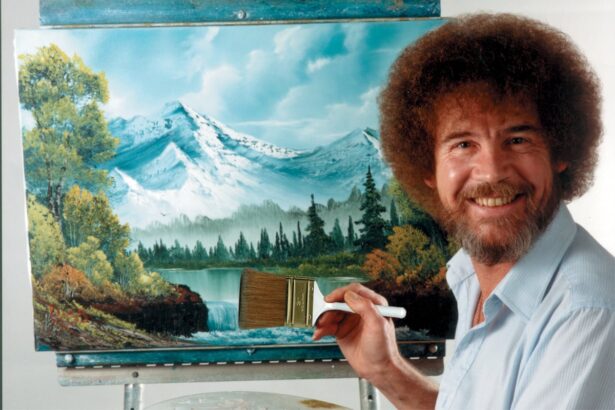 thirty bob ross paintings to be sold at auction to help fund public tv stations 68e573b8b0efd