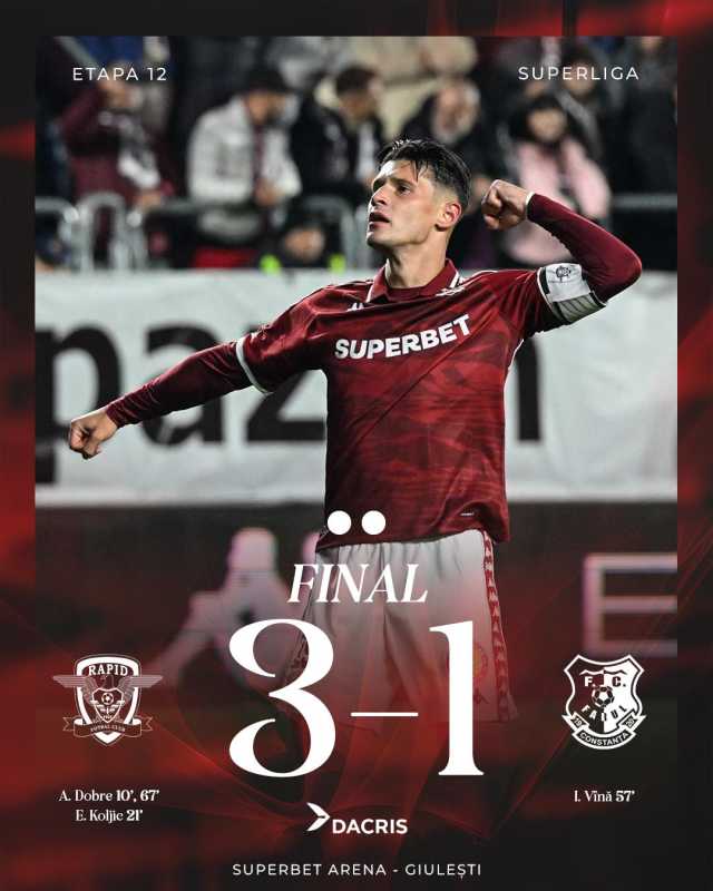 video fotbal rapid bucuresti a urcat pe primul loc in superliga dupa 3 1 cu farul 68e1792db9ac2