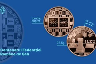 bnr lanseaza o moneda din tombac cuprat cu tema centenarul federatiei romane de sah 691189dea886d