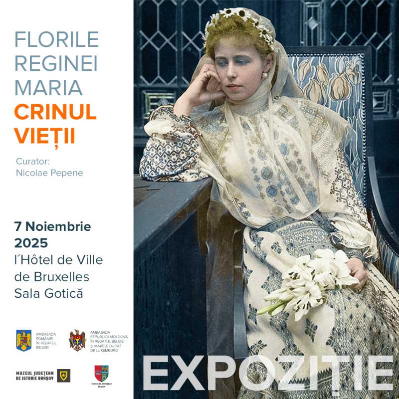 brasov muzeul judetean de istorie prezinta expozitia florile reginei maria crinul vietii la