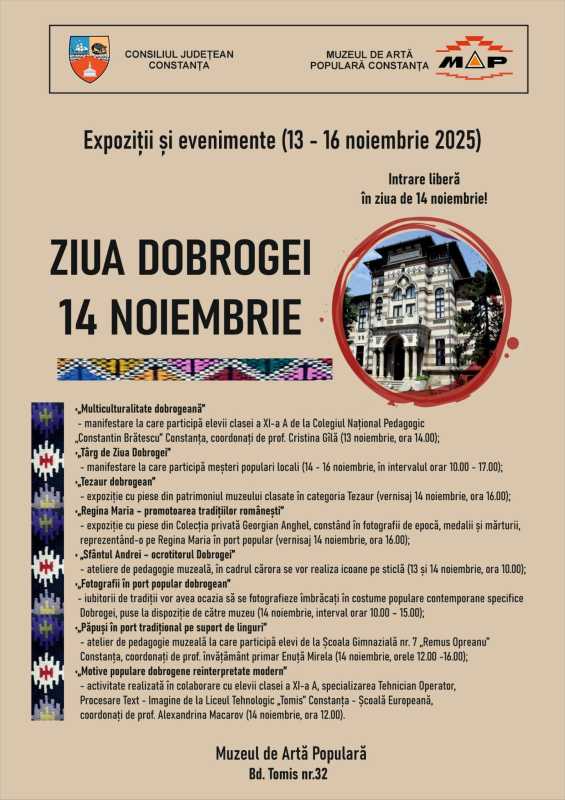constanta expozitii ateliere de lucru targ printre evenimentele organizate de muzeul de arta populara de ziua dobrogei 6911a600c89af