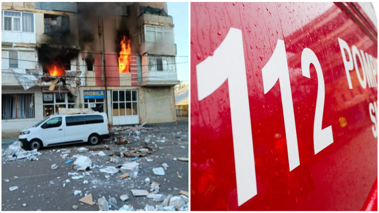 explozie puternica intr un bloc din judetul braila mai multe apartamente in flacari echipaje isu si ambulante la fata locului 69246da58431b