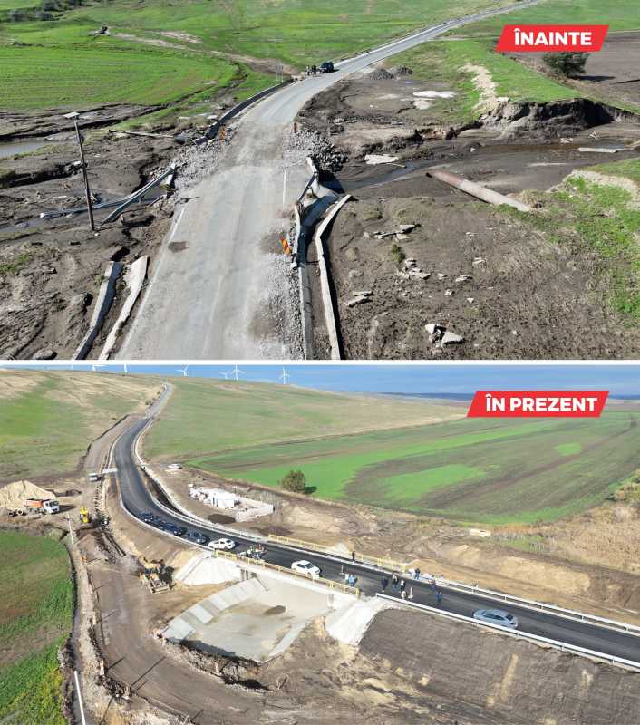 galati pod nou construit intre baleni si cudalbi in locul celui distrus in inundatiile din 2024 692456c1a66e3