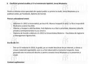 gandul scandalul cv ului lui ionut mosteanu document intern usr arata cum trebuie aparat ministrul apararii in spatiul public 6928a05c425c8