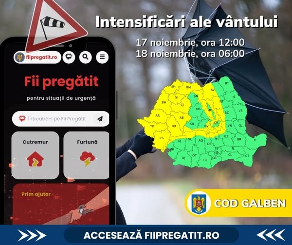 harghita intreruperi in alimentarea cu energie si un drum blocat din cauza vremii judetul in cod galben de vant 691b881049afb