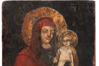 icoana maica domnului cu pruncul pictata de nicolae grigorescu in licitatie pret de pornire 18 000 de euro 6926c9a552d2f