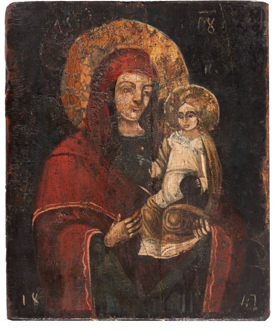 icoana maica domnului cu pruncul pictata de nicolae grigorescu in licitatie pret de pornire 18 000 de euro 6926c9a552d2f