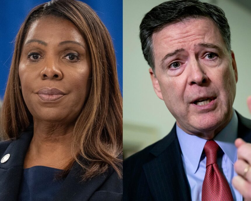 james comey and letitia james to challenge validity of trump era charges 6915ebb9c411e