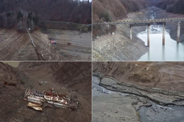 video moment istoric lacul vidraru golit pentru prima data in 60 de ani cand va reveni la nivelul normal a fost golit si lacul paltinu 6927280d490ea