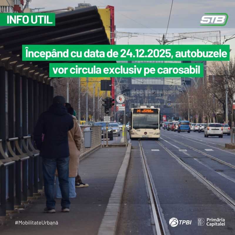 autobuzele care circula pe calea de rulare a tramvaielor vor fi deviate pe carosabil din cauza vremii nefavorabile 694a93c8a882e