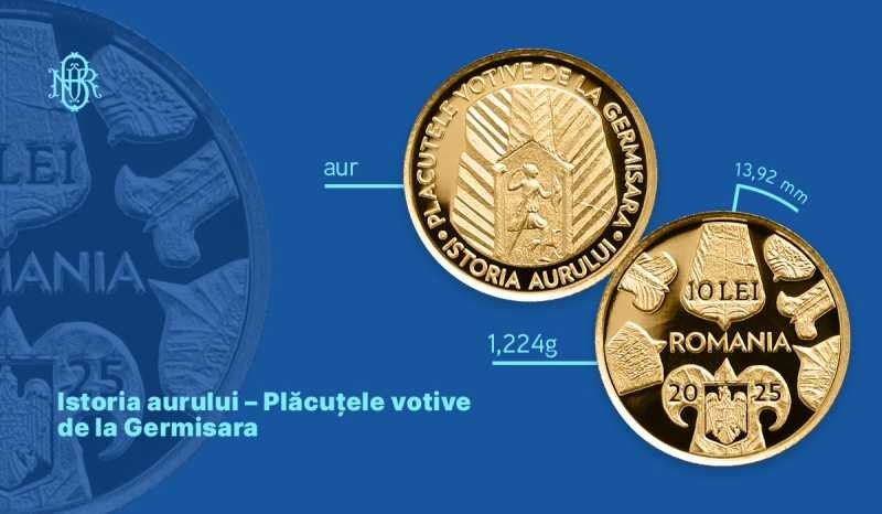 bnr lanseaza in circuitul numismatic o moneda din aur cu tema istoria aurului placutele votive de la germisara 69522ce4a5959
