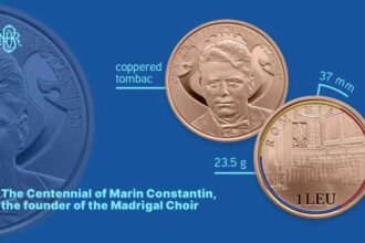 bnr lanseaza o moneda din tombac cuprat cu tema centenar marin constantin fondatorul corului madrigal 6932a73a2657f
