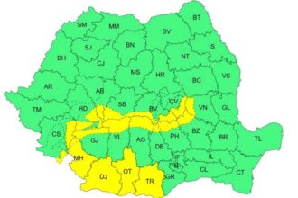 cod galben de vant puternic in vestul si sudul olteniei si in sud vestul munteniei pana marti seara 6953912658499