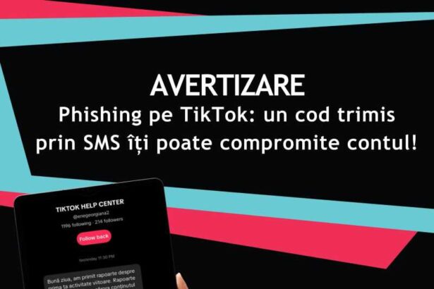 dnsc avertizeaza asupra unor tentative de phishing asupra utilizatorilor din romania ai platformei tiktok 693ac2b679623