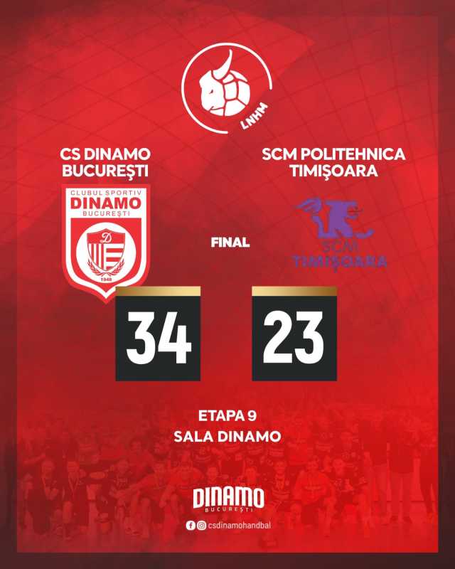 handbal masculin cs dinamo bucuresti a urcat pe primul loc in liga nationala 692cc09a81317