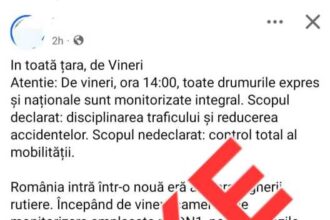 mai atrage atentia asupra unui nou val de informatii false referitoare la supravegherea traficului si a cetatenilor 693155b18e688