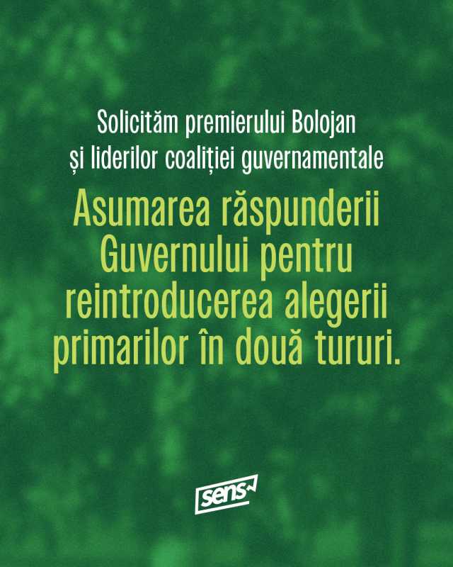 sens solicita guvernului asumarea raspunderii pentru alegerea primarilor in doua tururi 6936cf4a85454