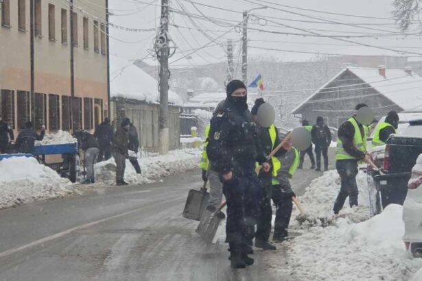 alba detinuti de la penitenciarul aiud mobilizati la deszapezirea orasului 695bef5805e37