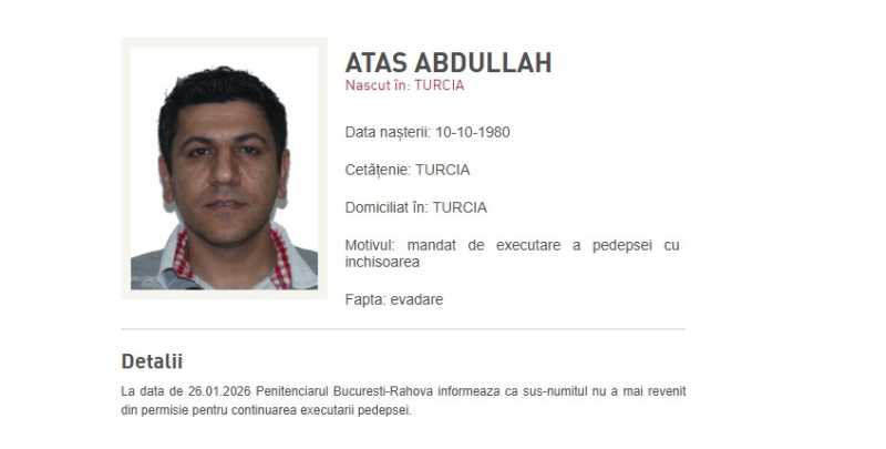 cetateanul turc care nu s a mai intors la penitenciar a beneficiat de peste 20 de permisii in ultimul an surse 6977572e753ea