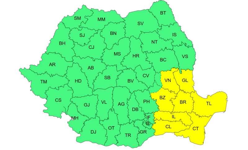 cod galben de intensificari ale vantului pentru opt judete pana sambata seara 697b347140876