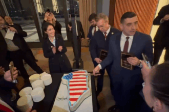 demers anuntat de un vicepresedinte pnl impotriva lui george simion dupa ce a fost filmat cum taie un tort in forma groenlandei 69721ccc25813