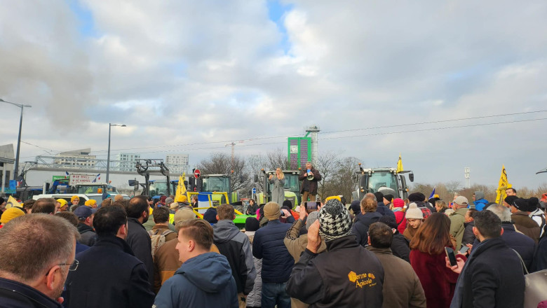 fermierii romani se alatura protestelor de la strasbourg impotriva acordului mercosur 696f288bf212b