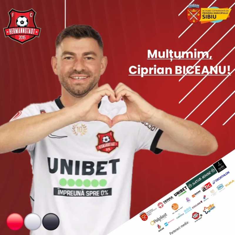 fotbal mijlocasul ciprian biceanu s a despartit de fc hermannstadt 69653acba9700